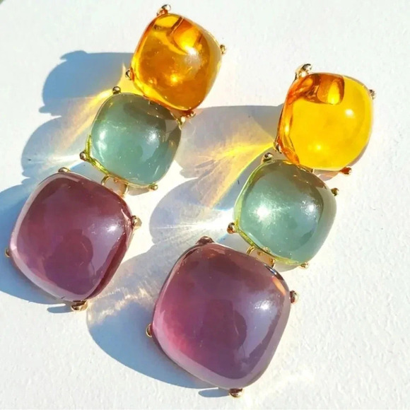 Zara Colorful Jewel Earrings - Picture 9 of 9